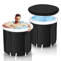 Thumbnail for Portable ice bath tub 300L black colour full view