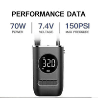 Thumbnail for Cordless Tyre Inflator Portable Air Compressor