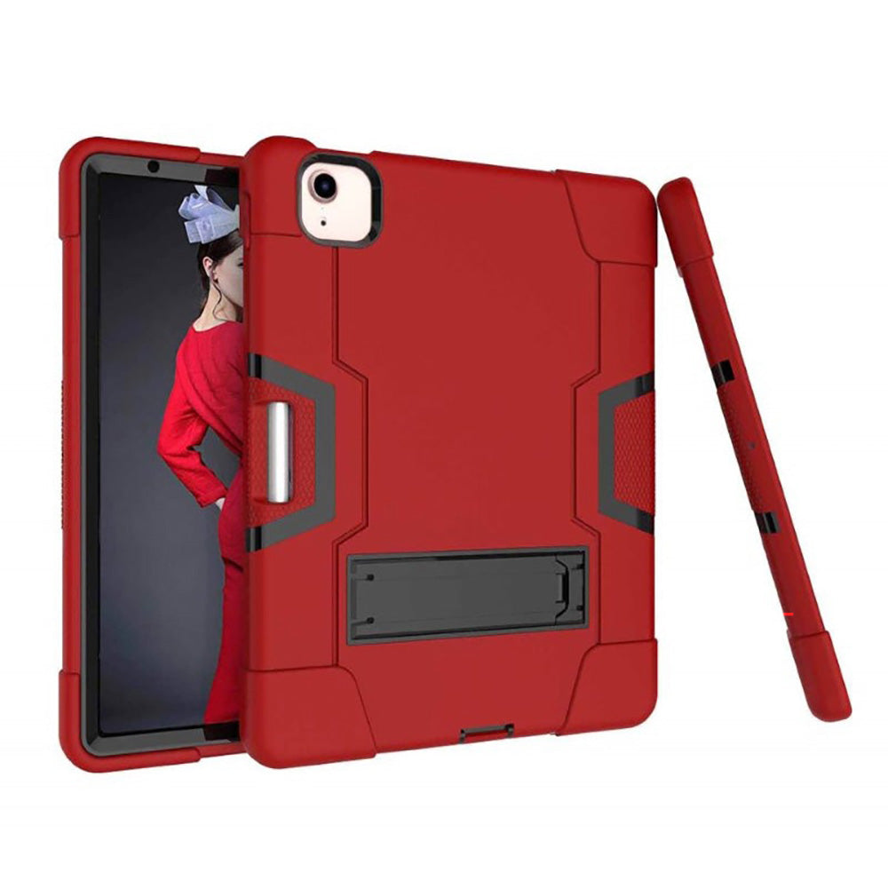 Black iPad Air 4 case with soft hand strap and shoulder strap