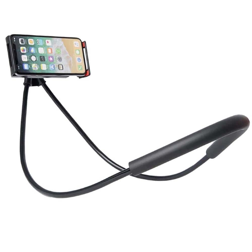 Mobile phone holder flexible neck mount in black