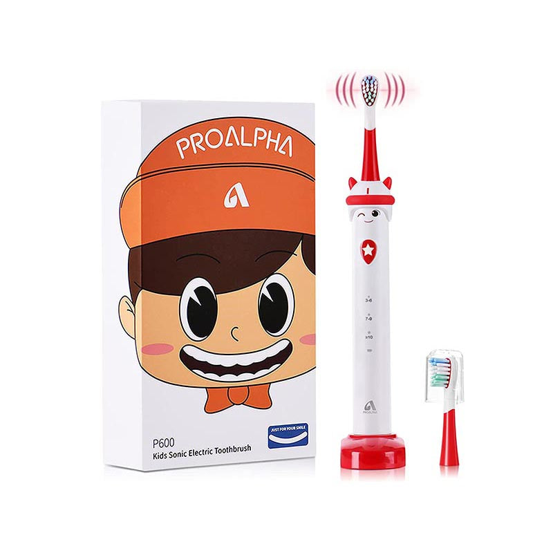 White kids toothbrush on table