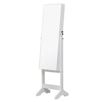 Thumbnail for Standing jewellery cabinet closed with sleek white MDF surface