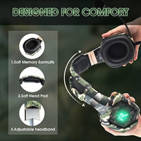Thumbnail for Gaming headset with camo green design