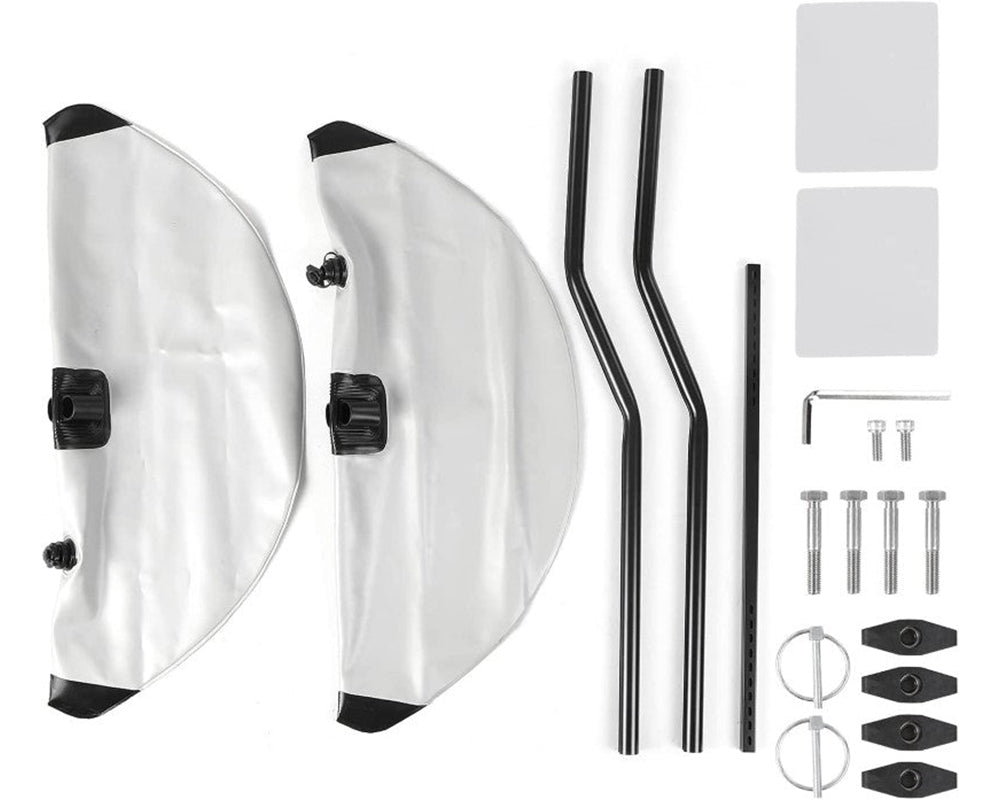 Kayak stabilizer with aluminium rod arm attached