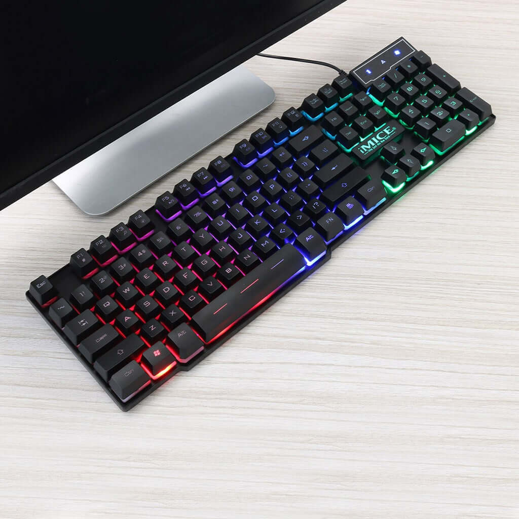 Full 104 keys layout for gaming and typing