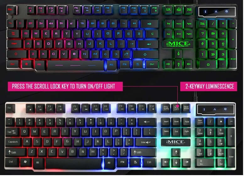 Keyboard plugged into PC USB port