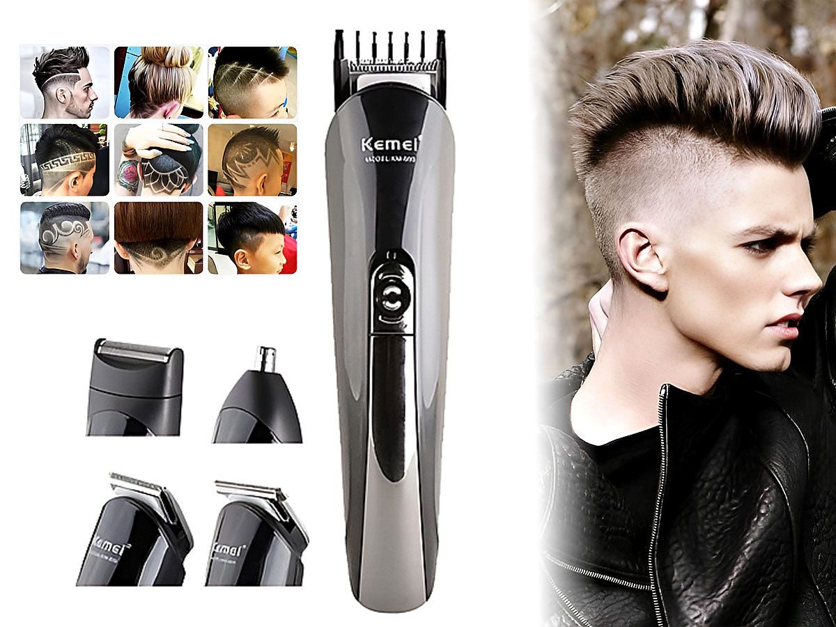 Hair trimmer showing power mode switch