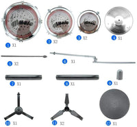 Thumbnail for Jazz Rock Drum Set Kids Toys Drums Cymbal Stool Sticks Black - The Shopsite