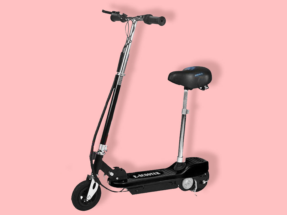 Scooter battery pack under footboard