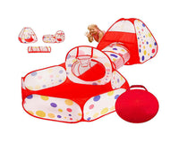 Thumbnail for Kids Play Tent 3Pc Kids Play Tent Crawl Tunnel And Ball Pit Kids Play Tent With Basketball Hoop