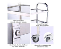 Thumbnail for Stainless Steel Trolley Kitchen Storage Trolley