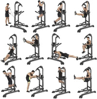 Thumbnail for Chin Up Pull Up Chin Up Station Power Tower Home Gym