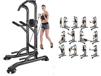 Thumbnail for Chin Up Pull Up Chin Up Station Power Tower Home Gym