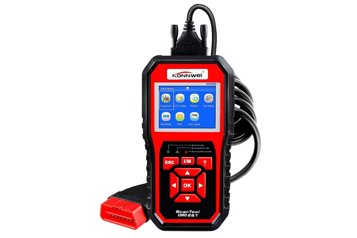 KW850 scanner LED indicators lit