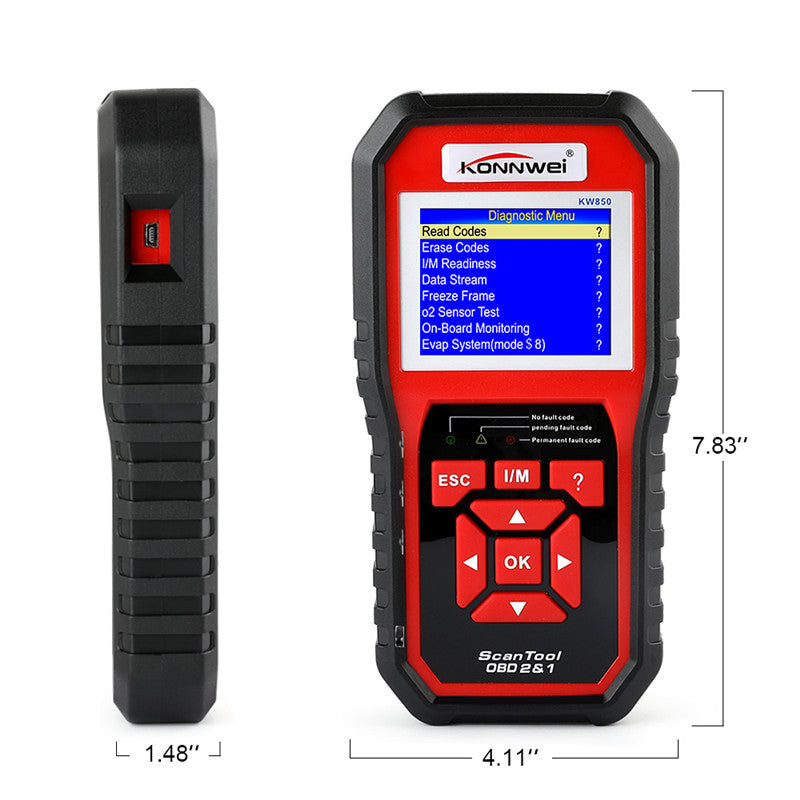KW850 scanner with USB cable included