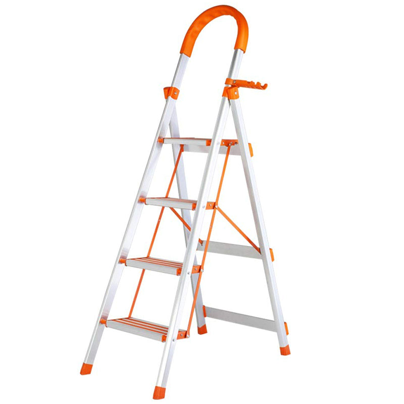 Ladder extended to maximum height