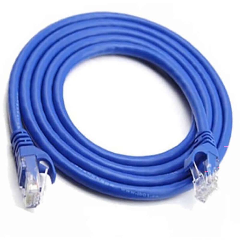 Ethernet cable Cat5e 10 metre blue coiled