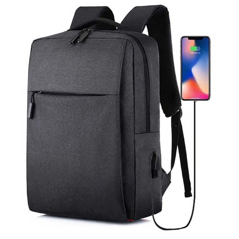 Laptop backpack with reflective safety strip