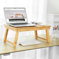 Thumbnail for Laptop Stand Laptop Table Multi Function Bamboo Laptop Bed Desk Table Foldable Cooling Holder Tray Stand