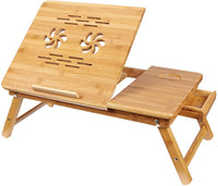 Thumbnail for Laptop Stand Laptop Table Multi Function Bamboo Laptop Bed Desk Table Foldable Cooling Holder Tray Stand