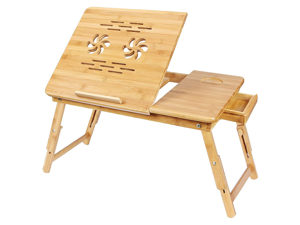 Laptop Stand Laptop Table Multi Function Bamboo Laptop Bed Desk Table Foldable Cooling Holder Tray Stand