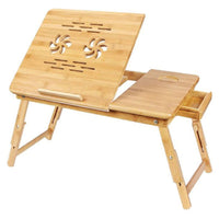 Thumbnail for Laptop Stand Laptop Table Multi Function Bamboo Laptop Bed Desk Table Foldable Cooling Holder Tray Stand