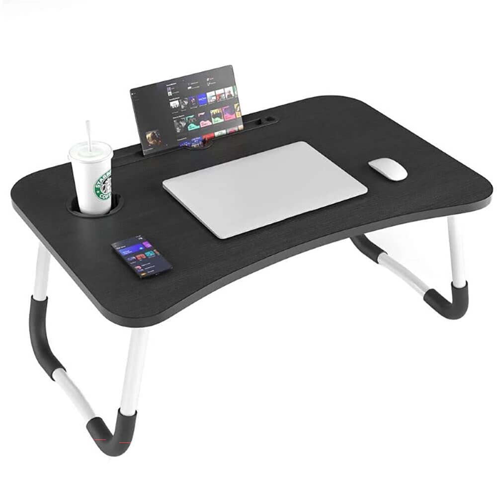 Laptop table suitable for bed or desk use