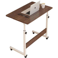 Thumbnail for Height adjustable laptop desk stand brown C-shaped design