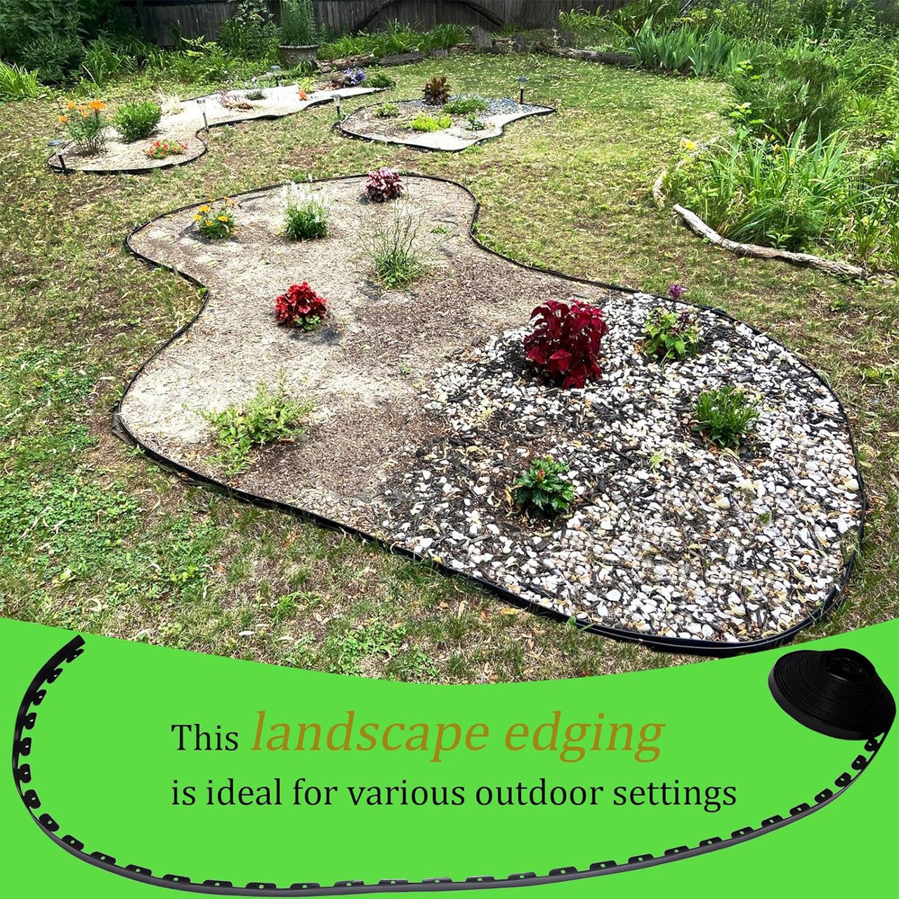 Durable plastic lawn edging