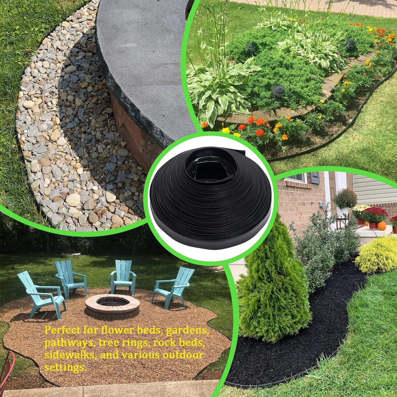 Durable plastic lawn edging