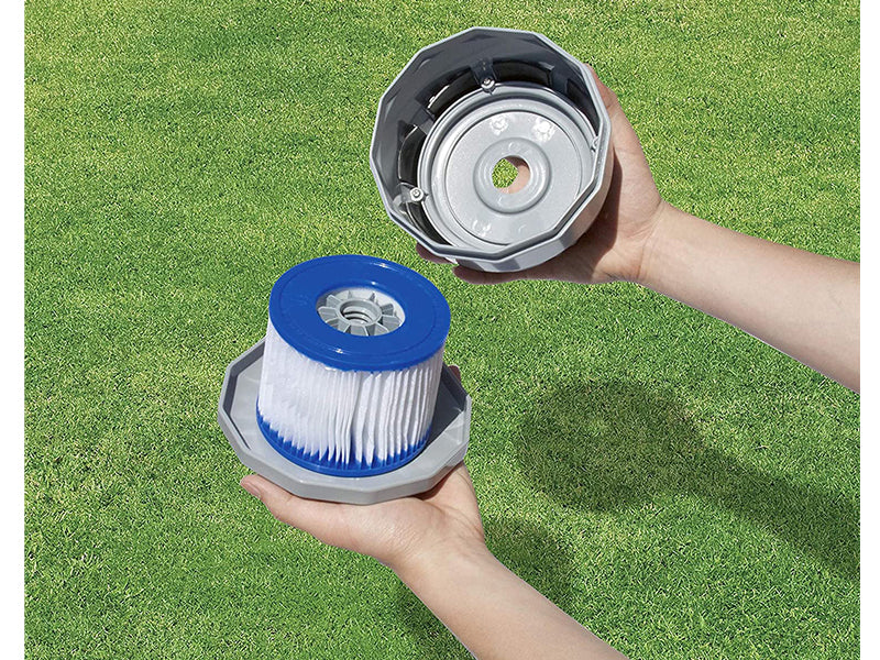 Two Lay Z Spa filter cartridges side by side