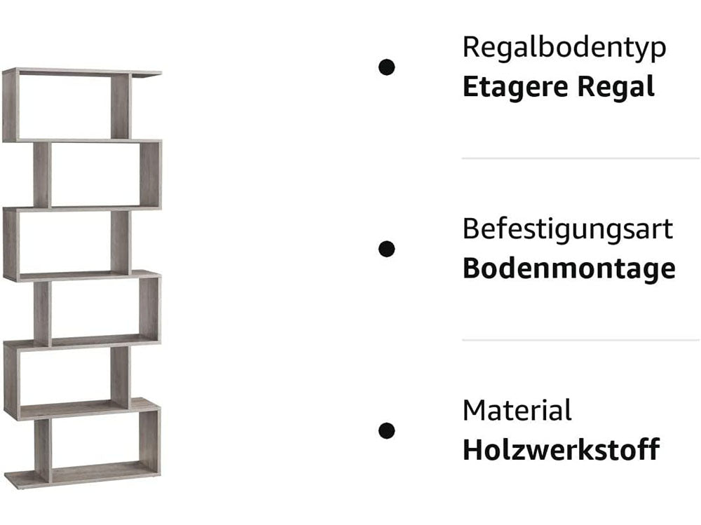 Bookshelf made from engineered wood