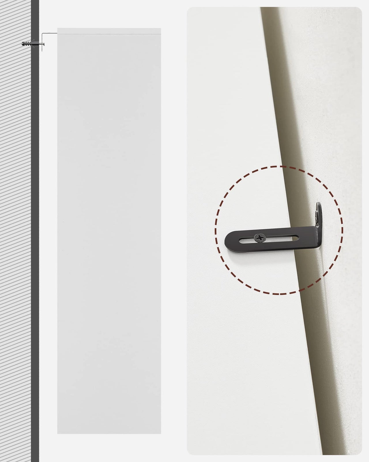 Bookshelf bookcase with tip-guard safety