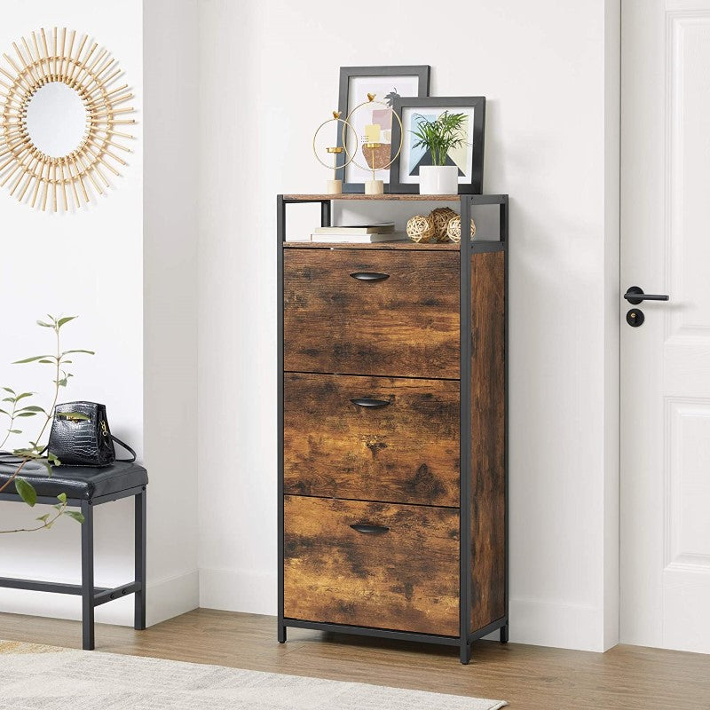 Shoe Rack Storage with 3 Compartments