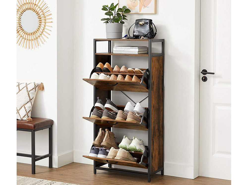 Shoe Rack Storage with 3 Compartments