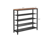 Thumbnail for VASAGLE 4-Shelf Mesh Shoe Rack Bench