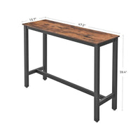 Thumbnail for Industrial Rustic Brown Bar Table - VASAGLE