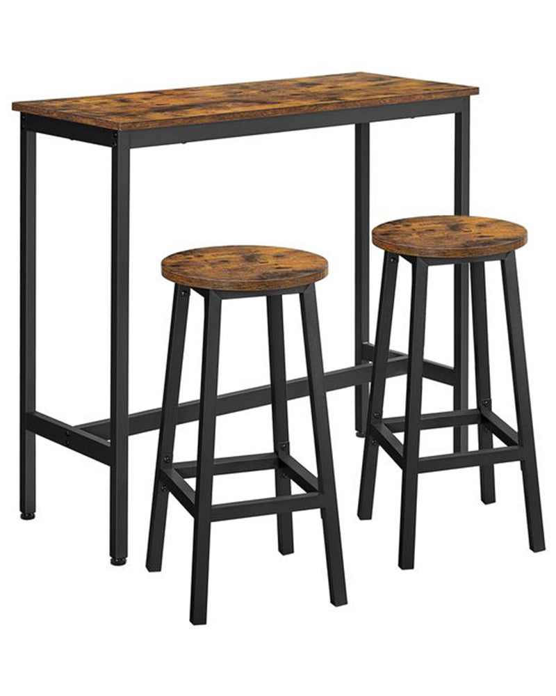 Bar stools showing adjustable feet for stability