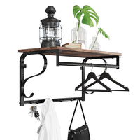 Thumbnail for VASAGLE Wall Mounted Coat Rack With Shelf