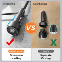 Thumbnail for Black kitchen faucet mounted on deck with one hole