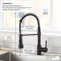 Thumbnail for Pull-down sprayer nozzle of black kitchen faucet