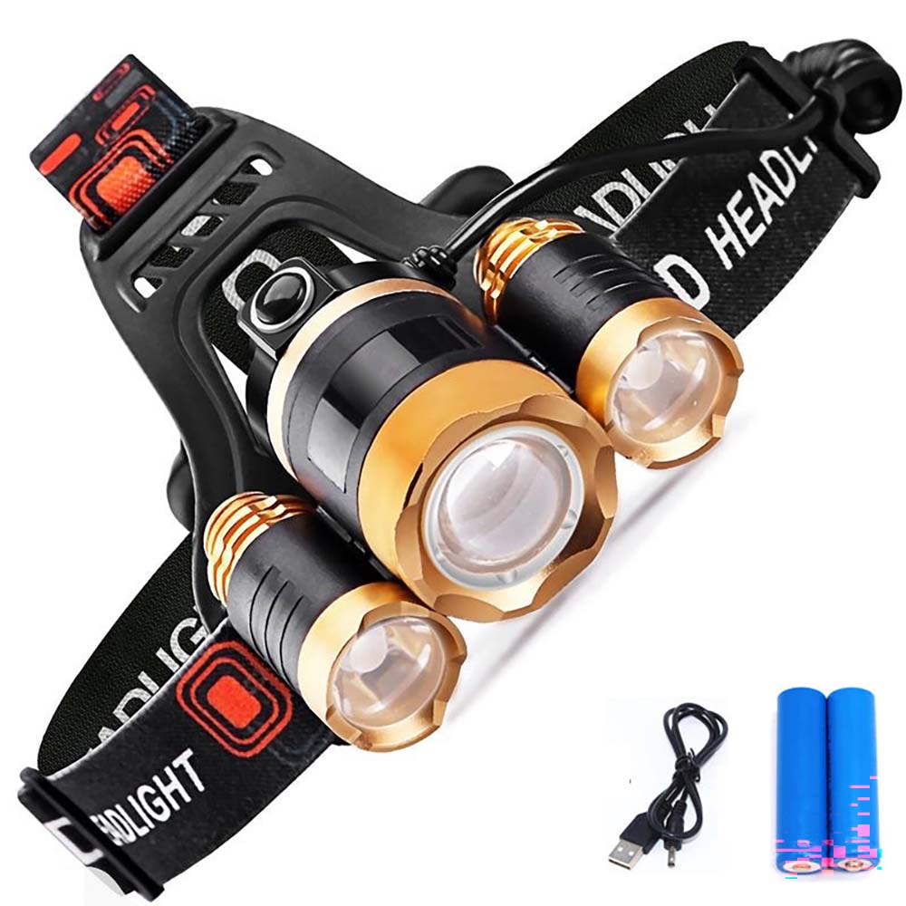 Headtorch lightweight design for fishing and camping
