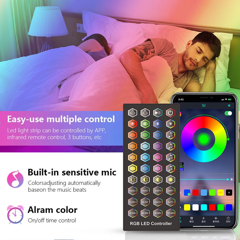 LED Strip Lights 20M 5050RGB 24key Remote - The Shopsite