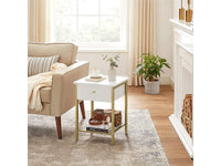 Thumbnail for VASAGLE Bedside Table with Drawer - White Nightstand, End Table