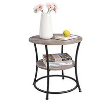 Thumbnail for VASAGLE Round End Table Featuring 2 Shelves Side Table