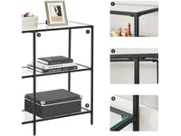 Thumbnail for 3 Tier Console Table Frame Sofa Table Black