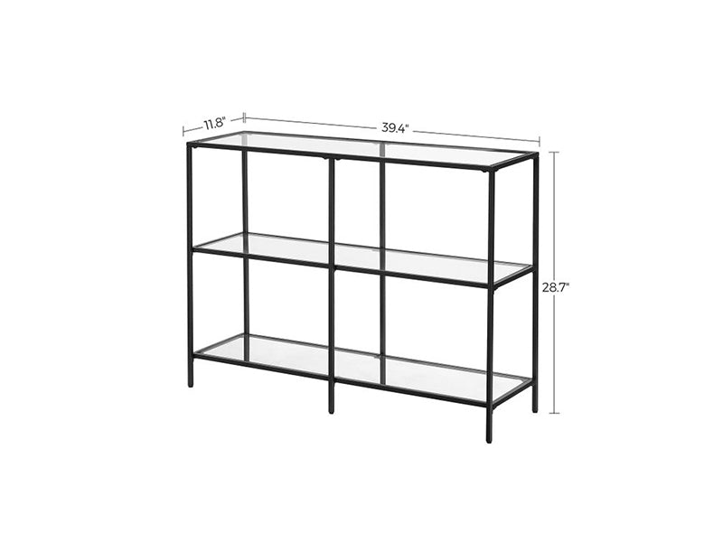 3 Tier Console Table Frame Sofa Table Black