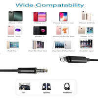 Thumbnail for Lightning Cable to AUX 1 Meter Black 3.5mm