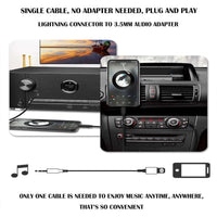 Thumbnail for Lightning Cable to AUX 1 Meter Black 3.5mm