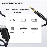 Thumbnail for Lightning Cable to AUX 1 Meter Black 3.5mm